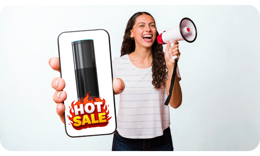 Anuncio de promoción en un teléfono móvil